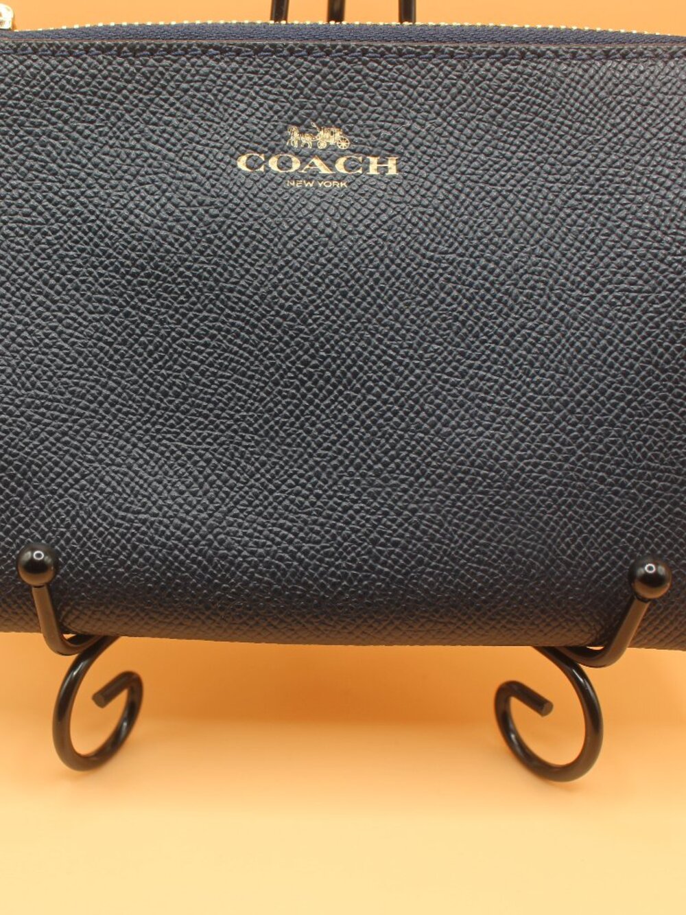 Coach Black Textured Zip Pouch 0142